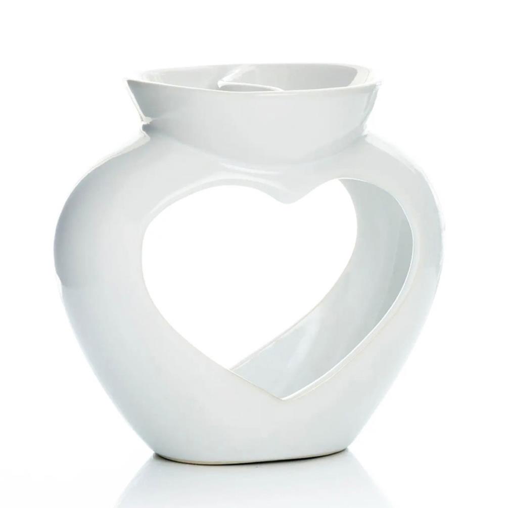 Ava May Dual Scent White Heart Shaped Wax Melt Warmer £8.99